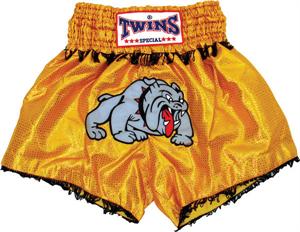 Twins Thai Style Trunks Bulldog W/Fringe